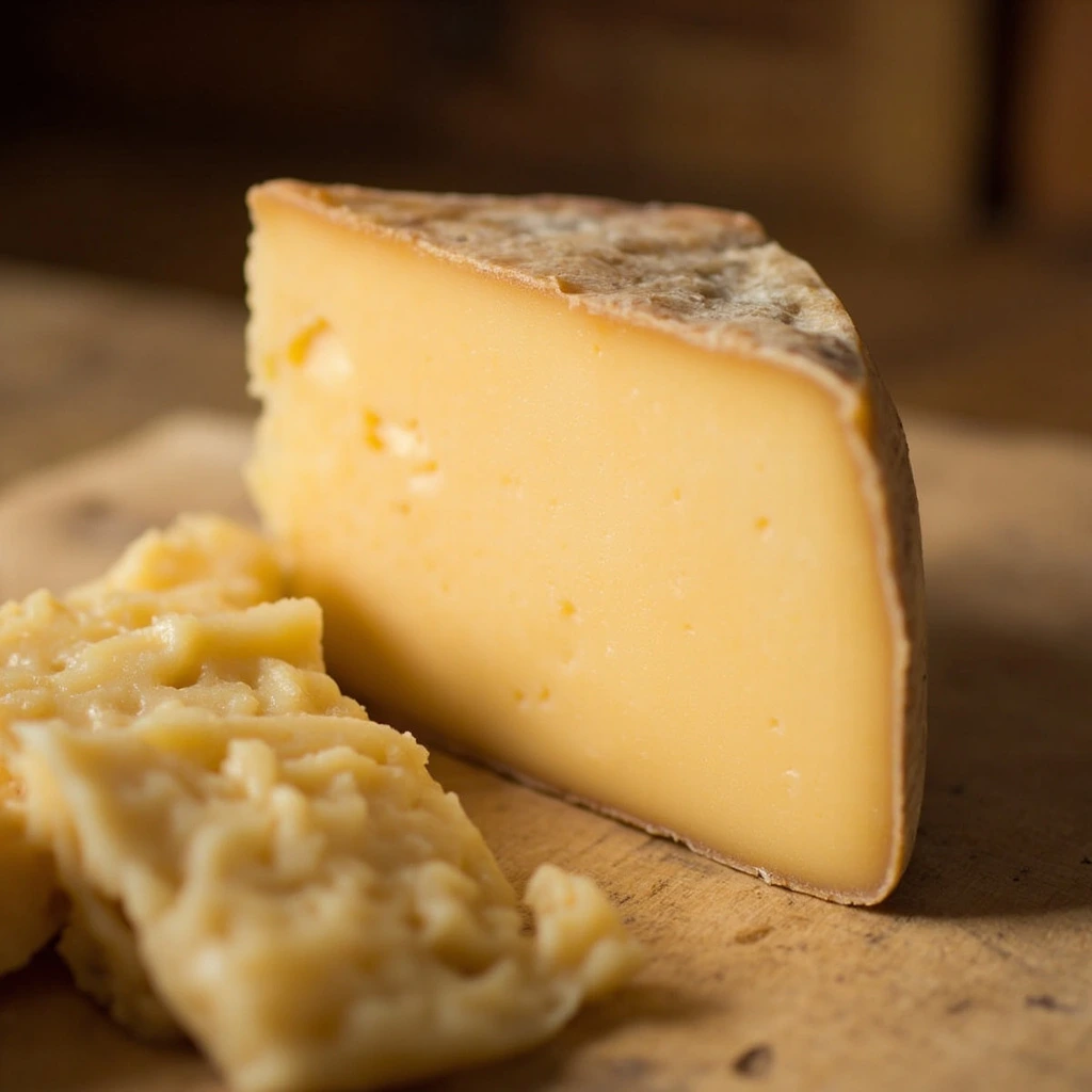 Mezza forma di Parmigiano Reggiano DOP 24 mesi, pasta paglierino con occhiatura piccola.