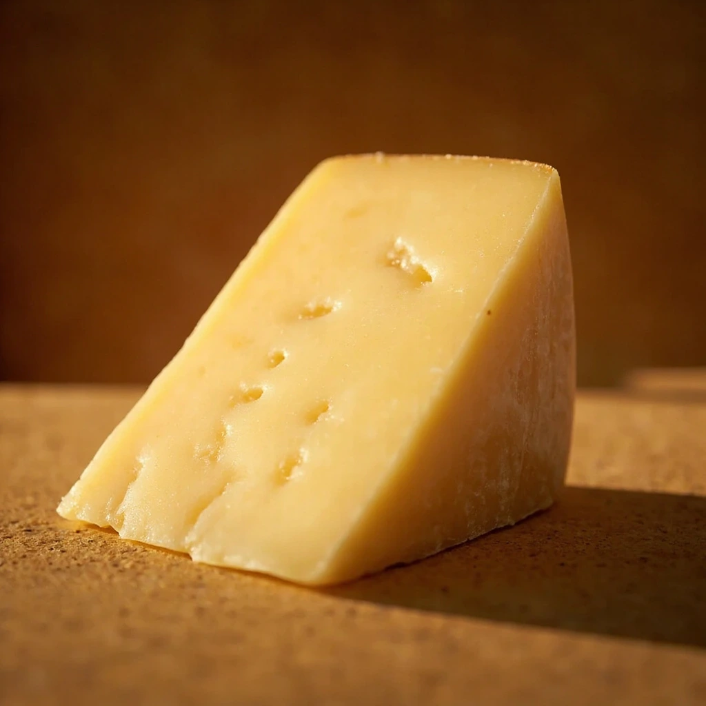 Cuneo di Parmigiano Reggiano DOP 48 mesi con cristalli di tirosina ben visibili.